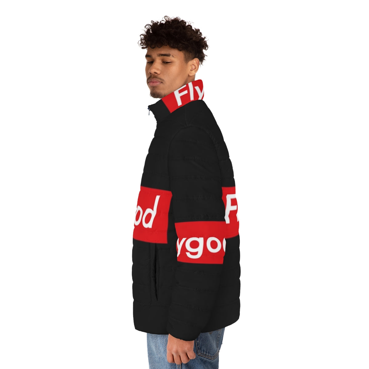 Flygod Westside Gunn Puffer Jacket - Stylish Hip Hop Inspired Streetwear - men side left