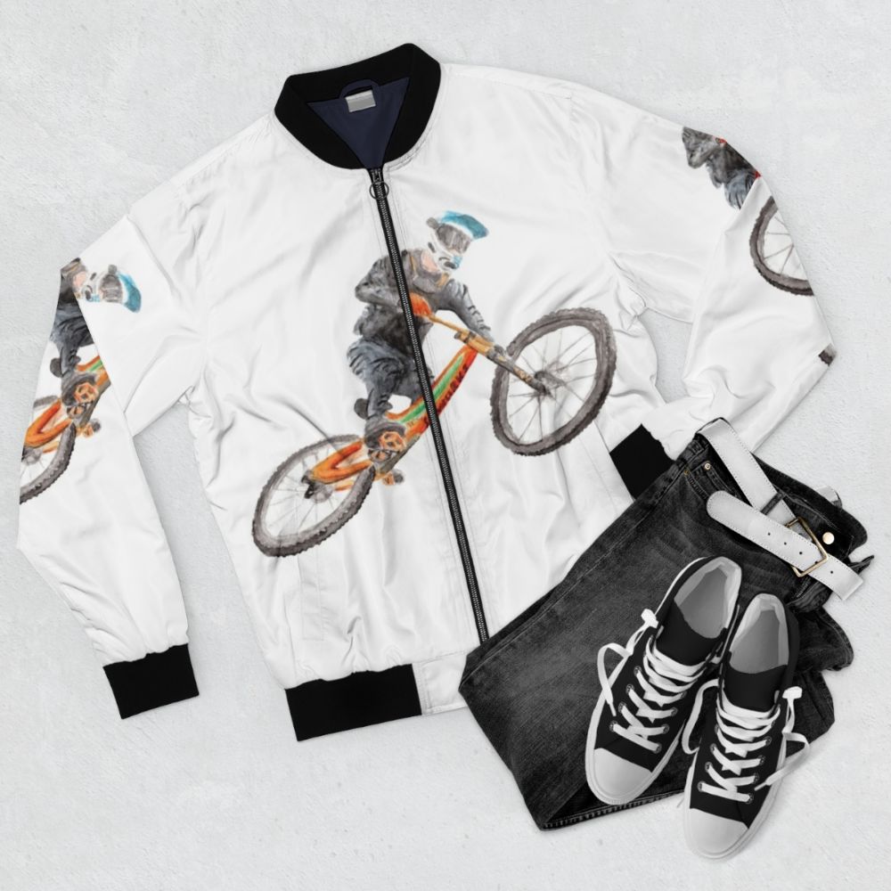 Fabio Wibmer Bomber Jacket for Mountain Biking and Freeride - Flat lay