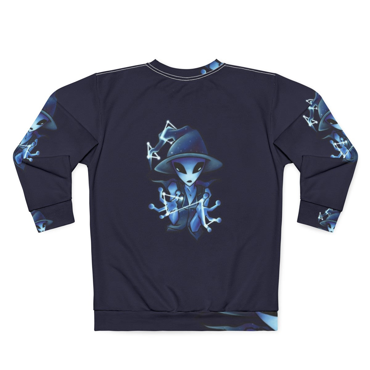 Galaxy Witch Alien Sweatshirt with Cosmic Celestial Design - Back