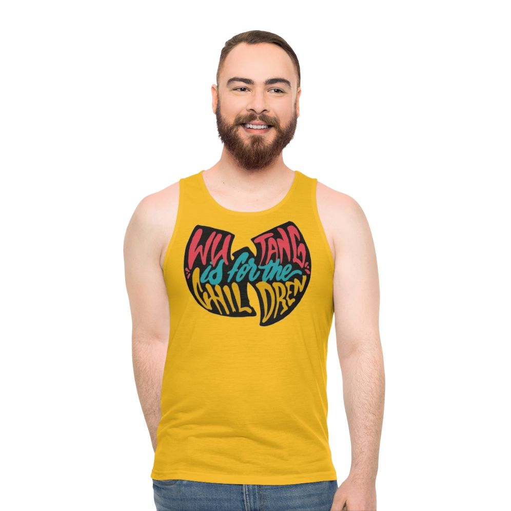 Unisex Black Tank Top for Hip Hop Fans and Youth Culture - men