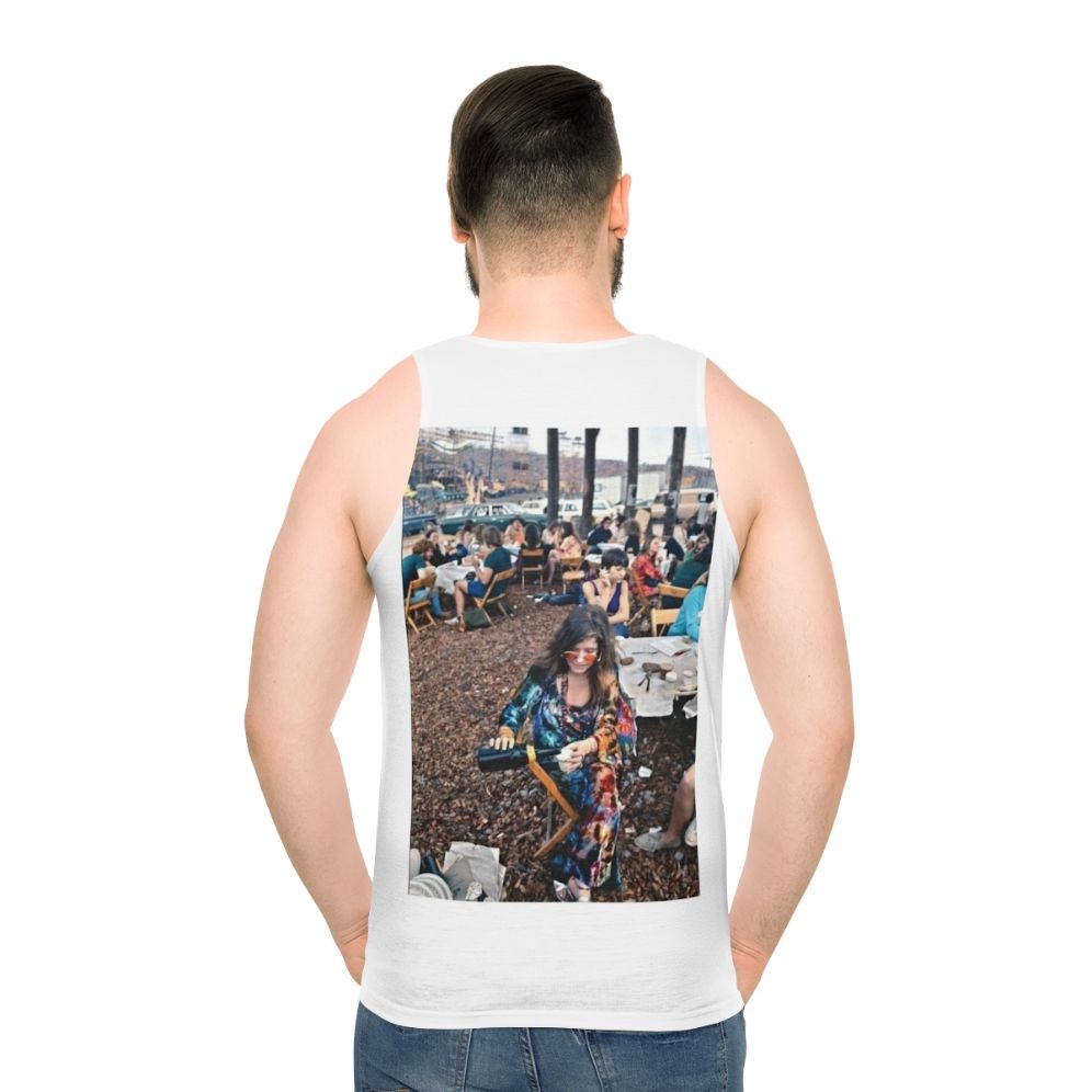 Janis Joplin Woodstock Unisex Tank Top - men back