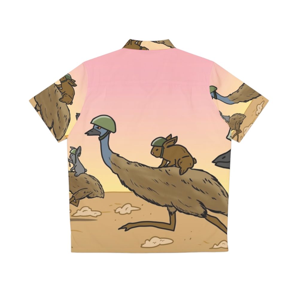 Bunny emu cavalry Hawaiian shirt - Back