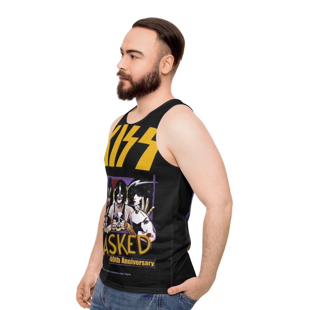 Kiss Unmasked Fan Art Unisex Tank Top - men side