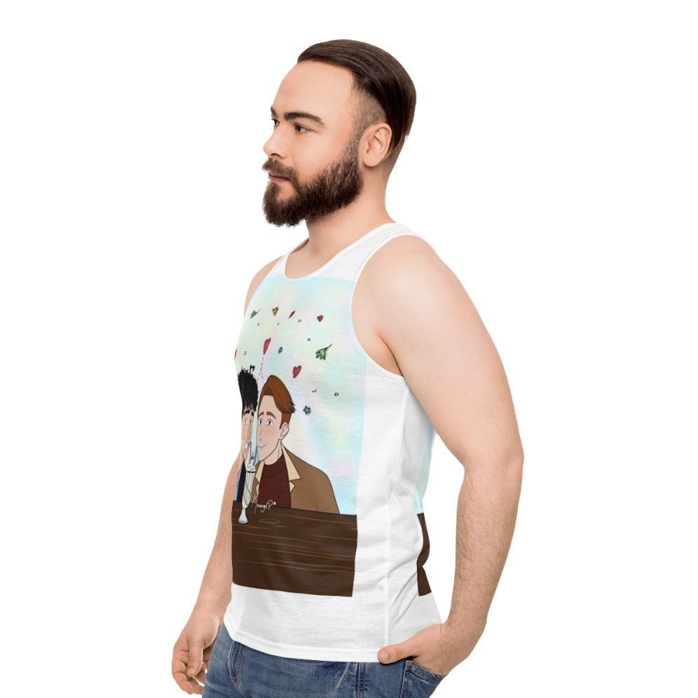 Heartstopper fanart unisex tank top - men side