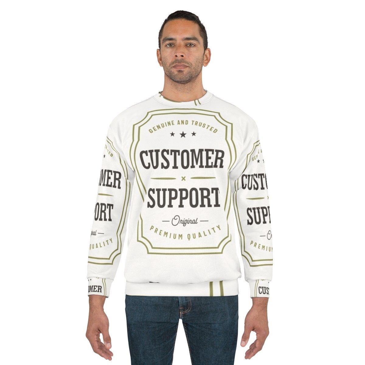 Customer support sweatshirt with logo - men