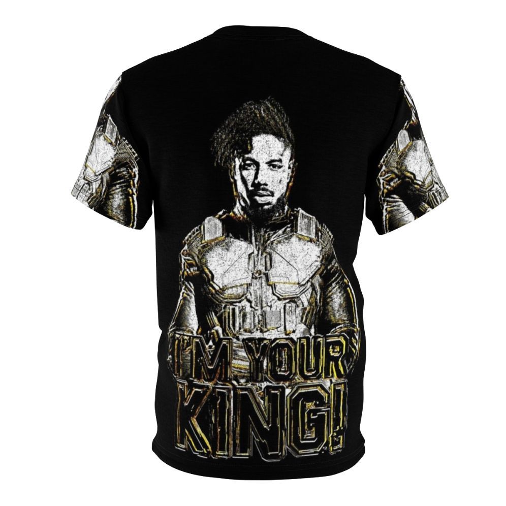 A t-shirt featuring a comic book-inspired design with the text "I M Your King" - Back