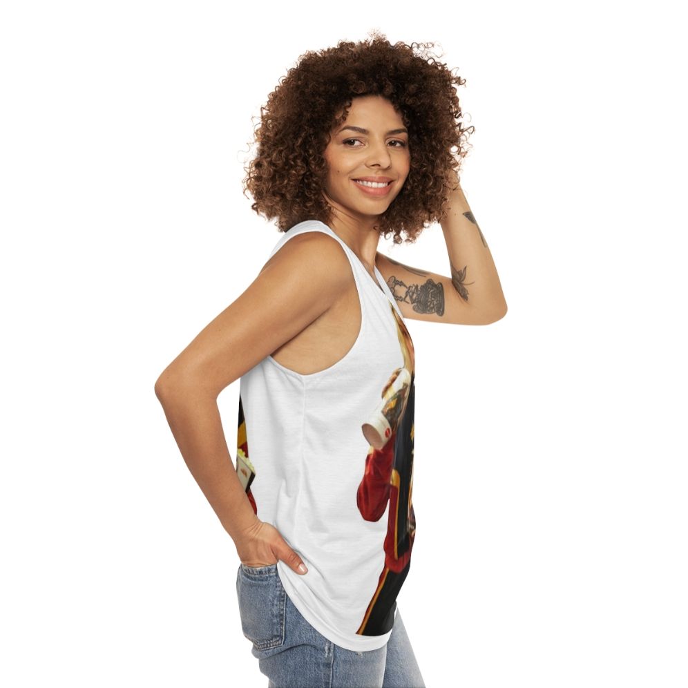 Unisex feminist superhero tank top - women side