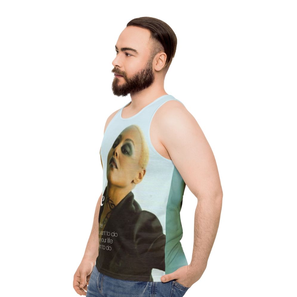 Unisex house music-inspired colorful tank top - men side