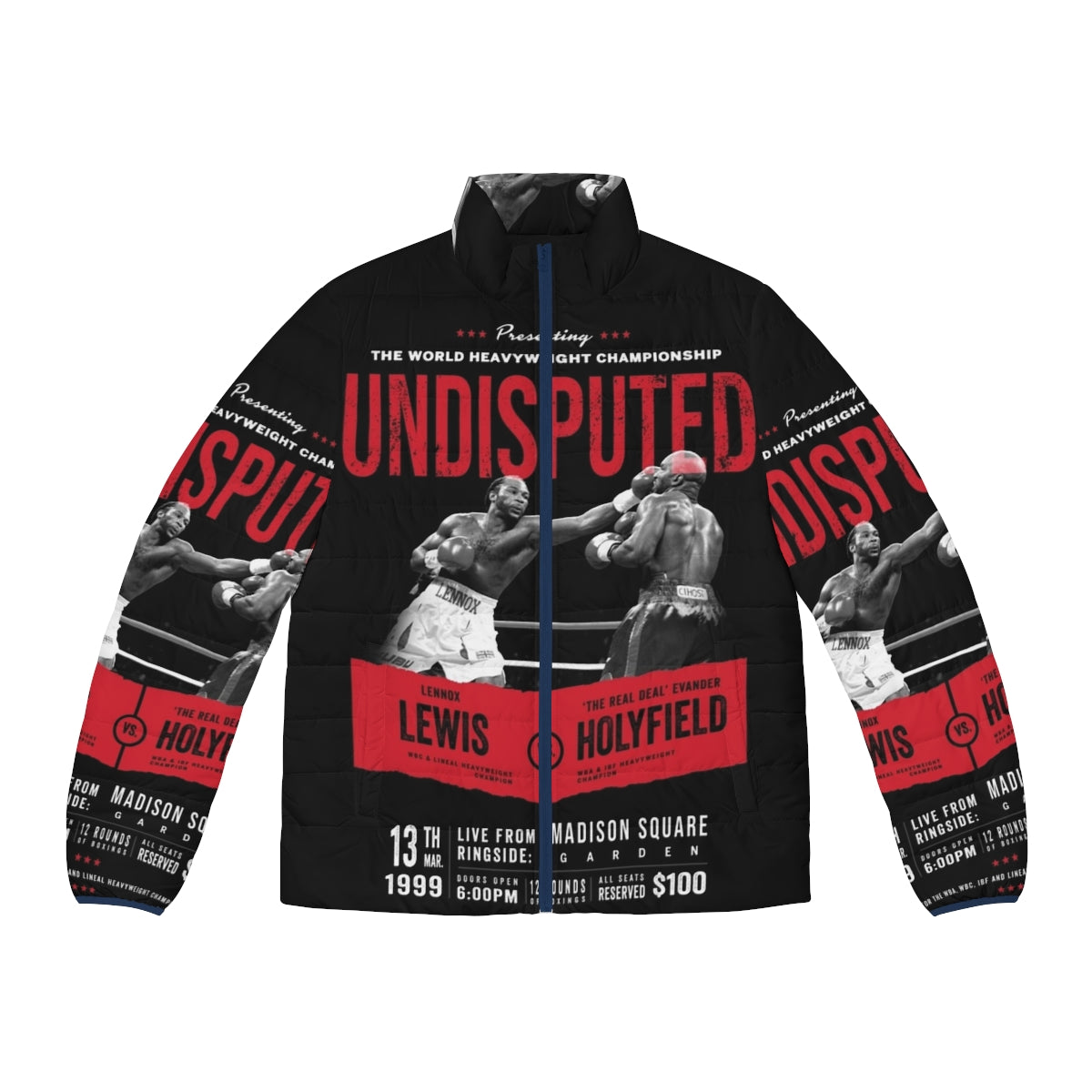 Lennox Lewis vs Evander Holyfield Undisputed Boxing Puffer Jacket