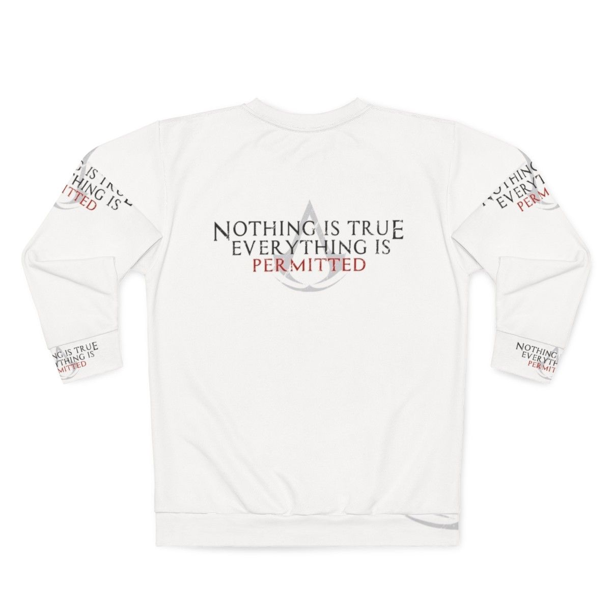 Ezio Creed Assassin's Creed Game Sweatshirt with iconic phrases - Back