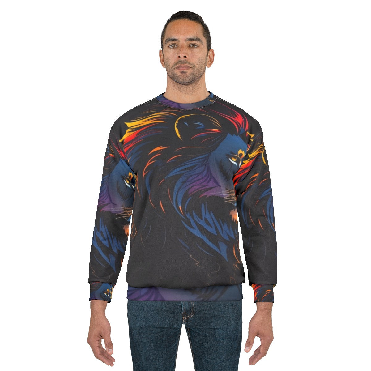 Legendary Lion Sweatshirt - Nature-Inspired Clothing - men