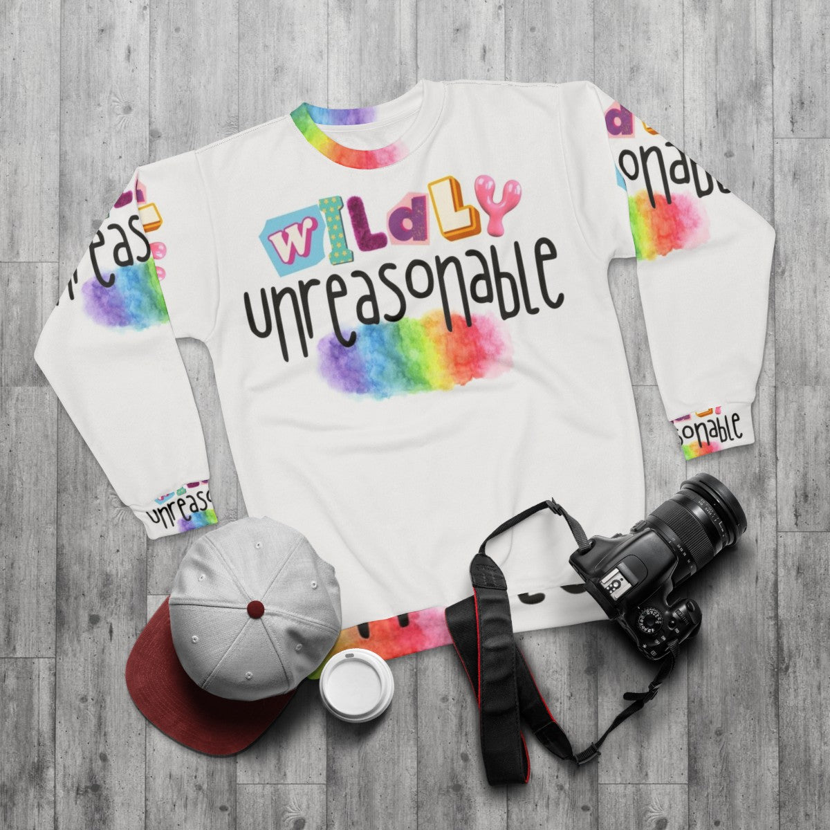 Wildly Unreasonable LGBTQ Pride Sweatshirt - flat lay