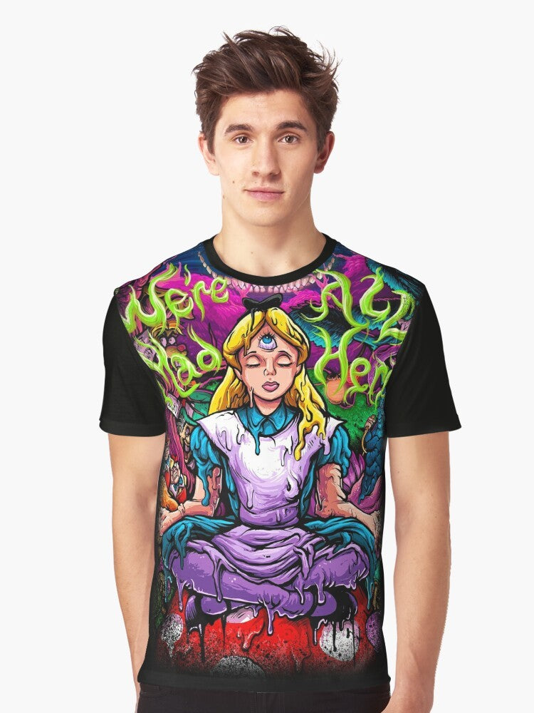 Alice in Wonderland themed graphic t-shirt - Men