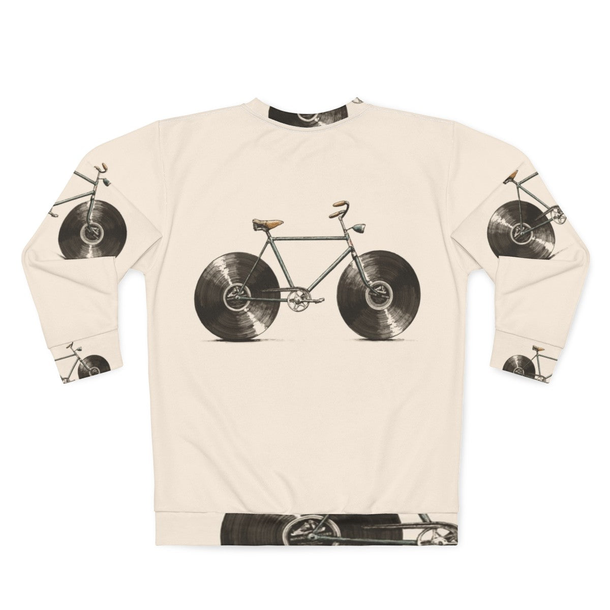 Velophone Sweatshirt featuring music instruments and hipster design - Back