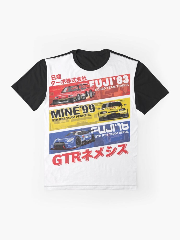 Nissan GTR JDM Racing Graphic T-Shirt - Flat lay