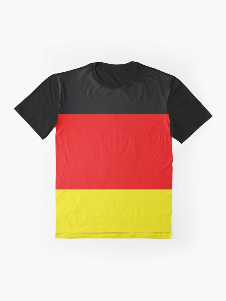 Germany flag graphic t-shirt for travelers and sports enthusiasts - Flat lay