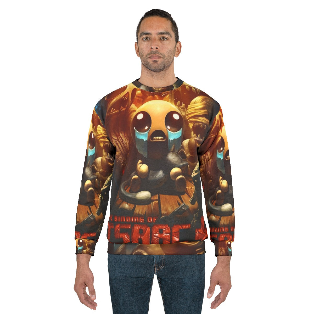 The Binding Of Isaac Sweatshirt featuring key characters from the popular videogame - men