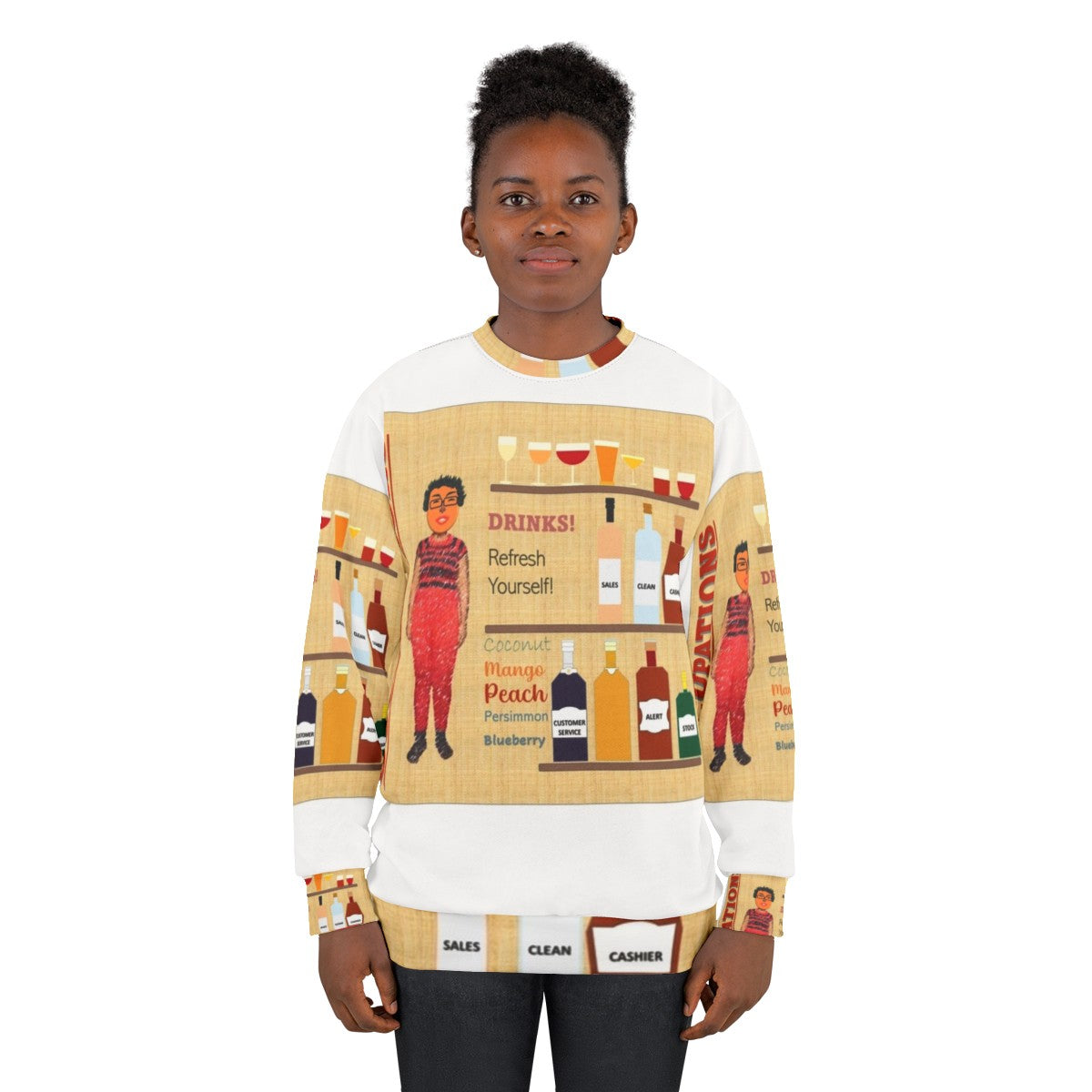 Inspirational occupations and beverages sweatshirt - women