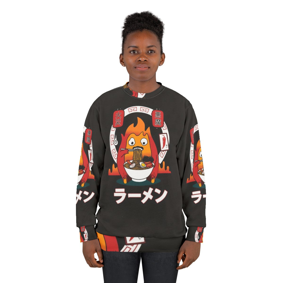 Studio Ghibli Anime Calcifer Sweatshirt - women