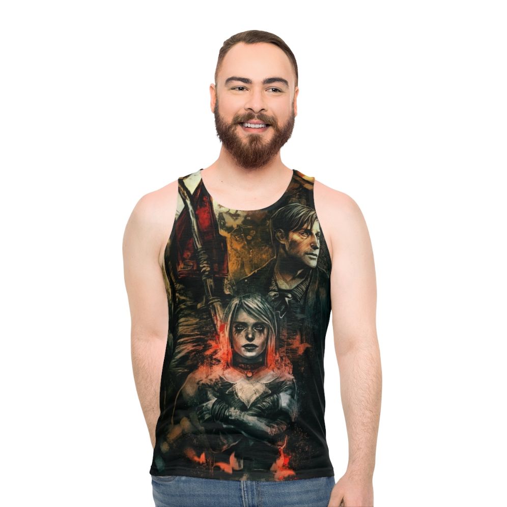 Silent Hill 2 horror video game unisex tank top - men