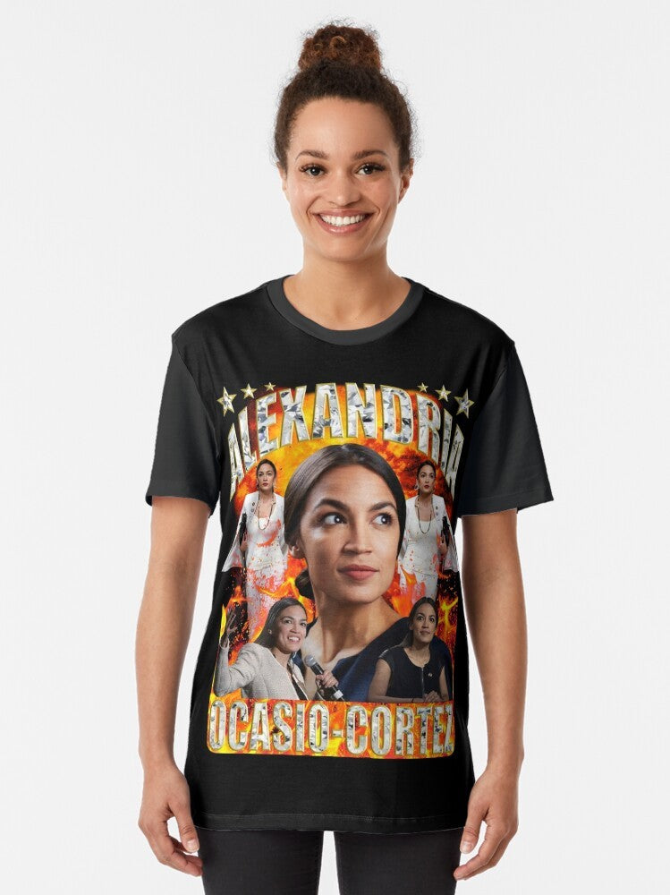 Alexandria Ocasio-Cortez (AOC) Democratic Socialist Graphic T-Shirt - Women