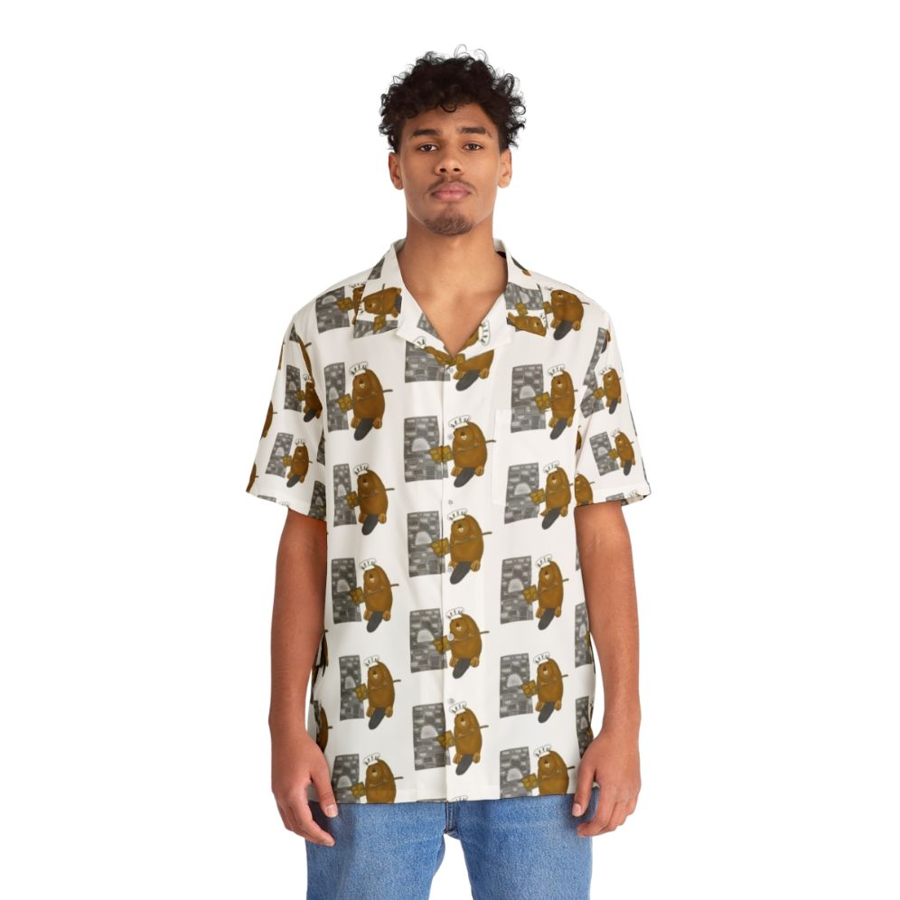 Baking Beaver Hawaiian Shirt - People Front