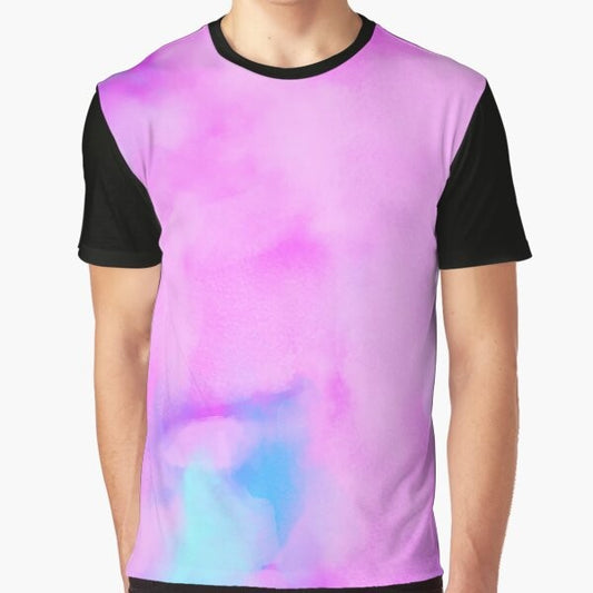 Boho watercolor graphic t-shirt with endless summer haze design