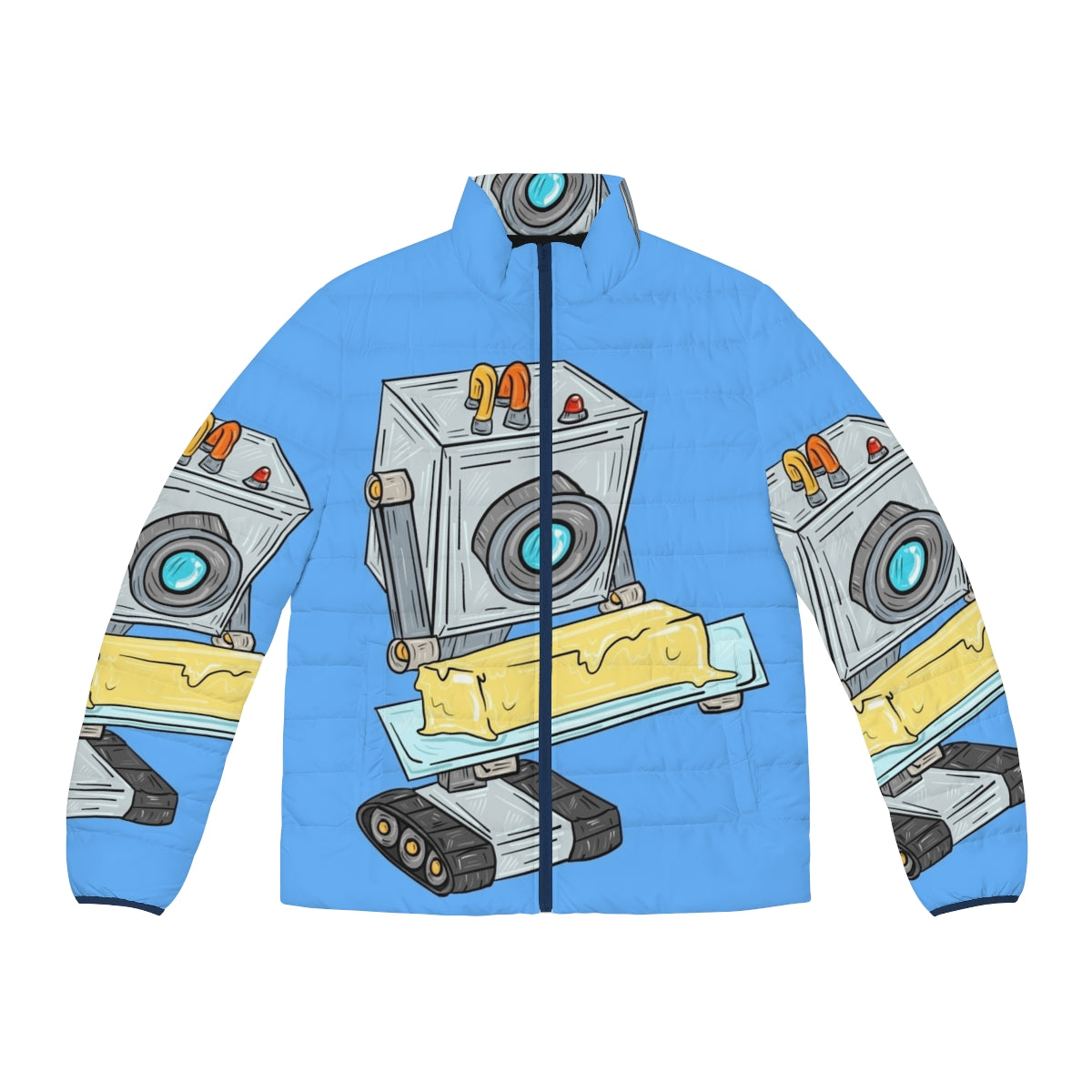 Butter Robot Puffer Jacket featuring a unique technology-inspired design