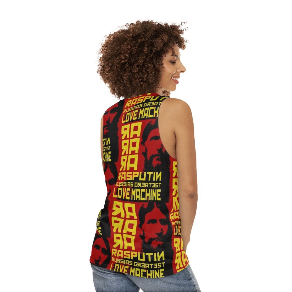 Rasputin's Russian Communist Propaganda Dance Unisex Tank Top - women back