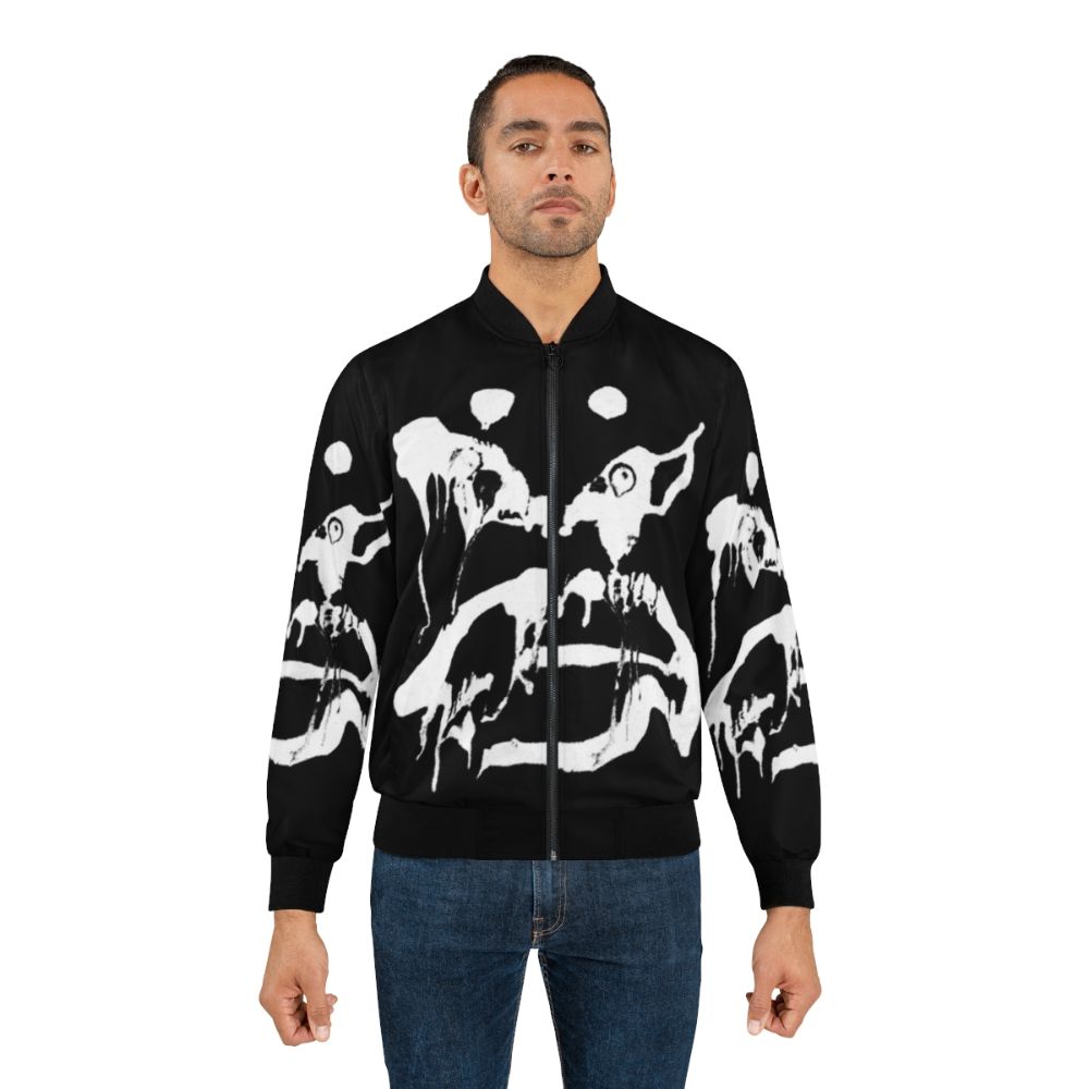 Arca Madre Drip White Bomber Jacket, a high-quality hyperpop-inspired jacket - Lifestyle