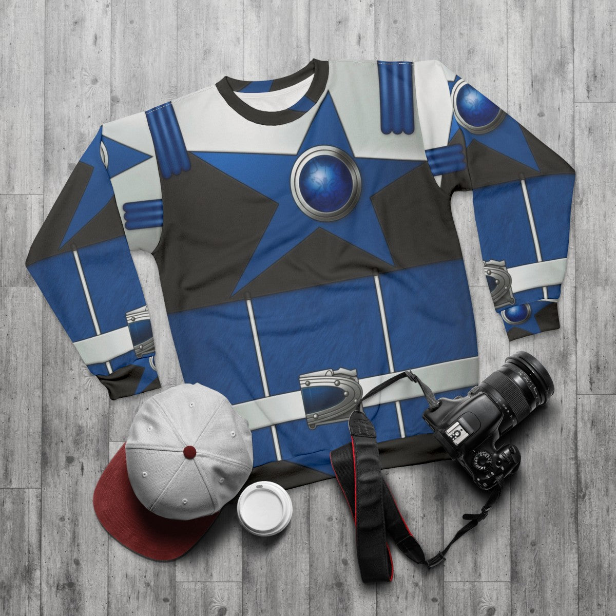 Ookamiblue Super Sentai Sweatshirt - flat lay