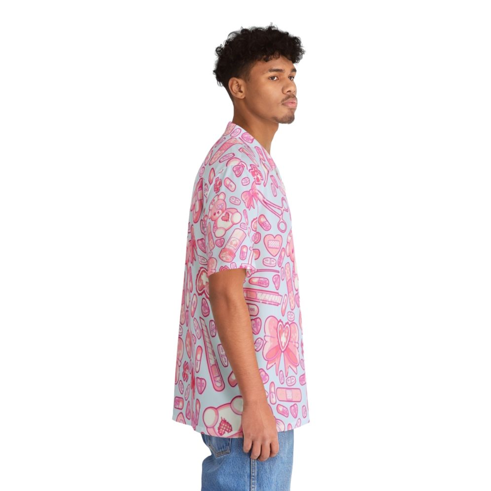 Sickly Sweet Pastel Goth Hawaiian Shirt with Medical Horror and Yume Kawaii Vibe - People Pight