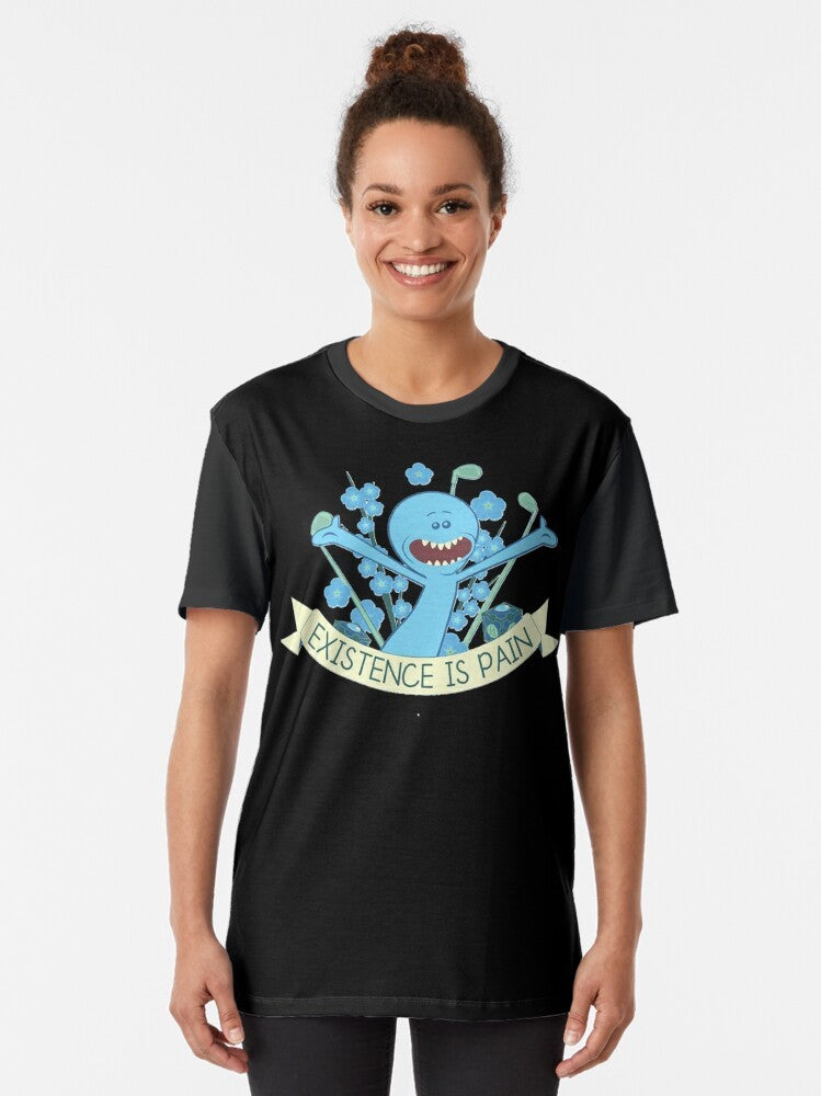 Existence is Pain Graphic T-Shirt with Minimalist Design - Women