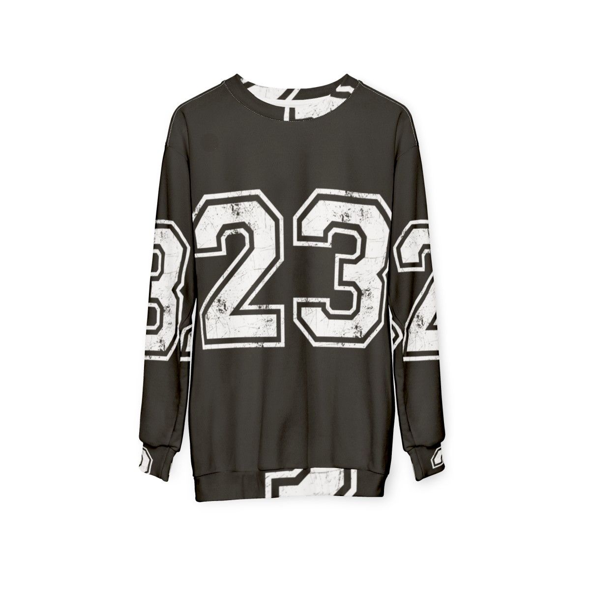 Basketball Jersey Sweatshirt with Number 23 - hanging