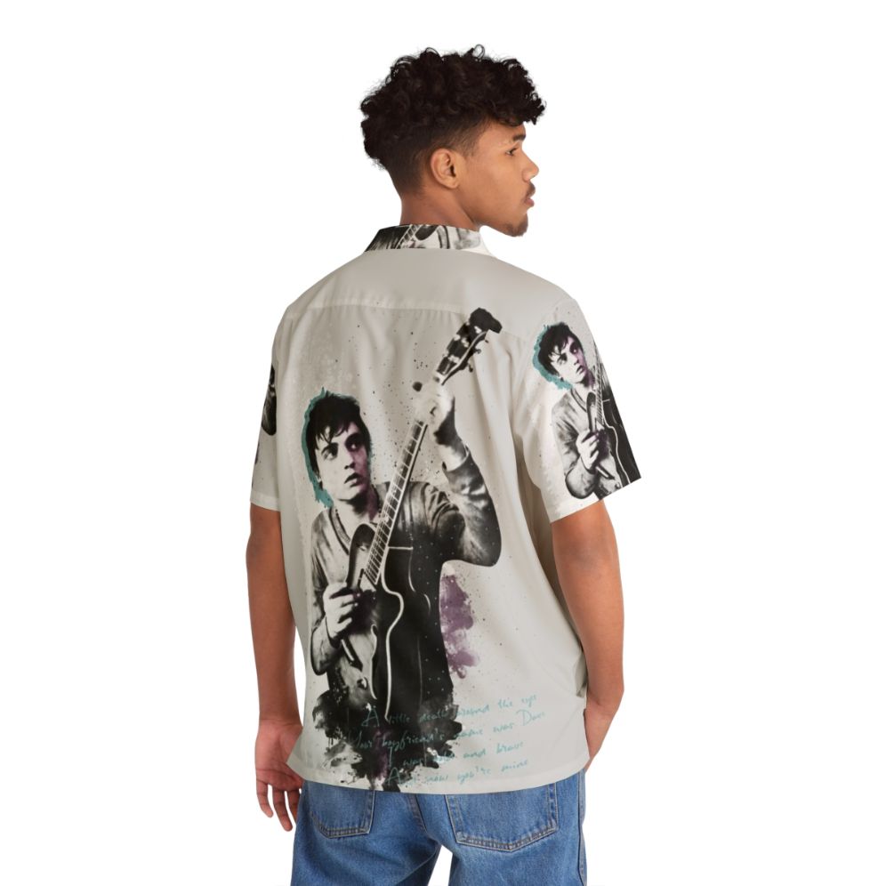 Pete Doherty Inspired Hawaiian Shirt with Musician Portrait - People Back