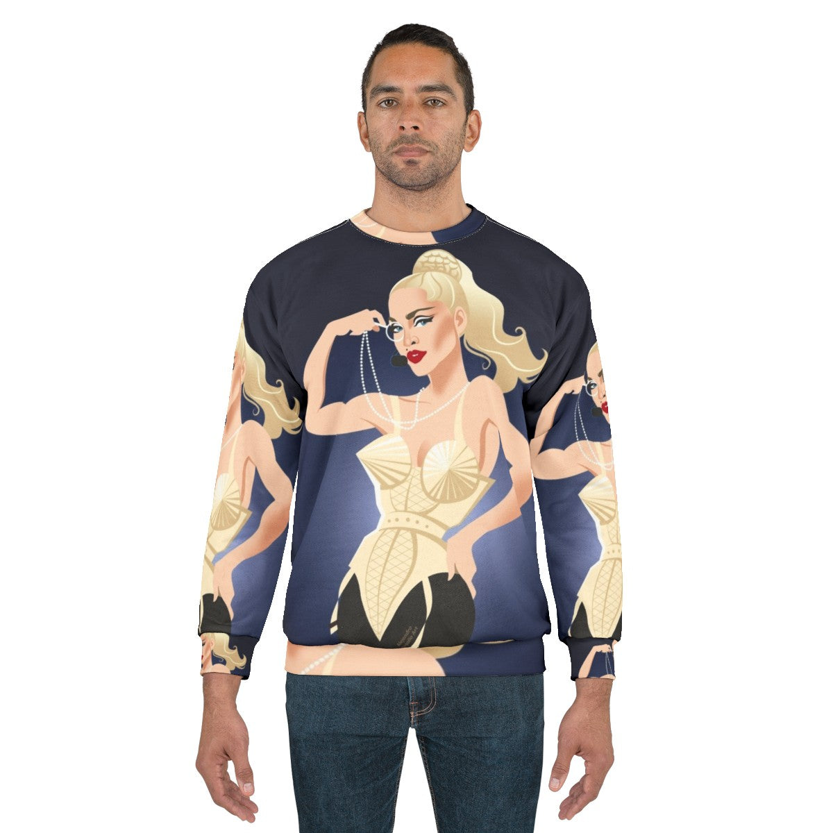 Blond Sweatshirt with Alejandro Mogollo Art - men