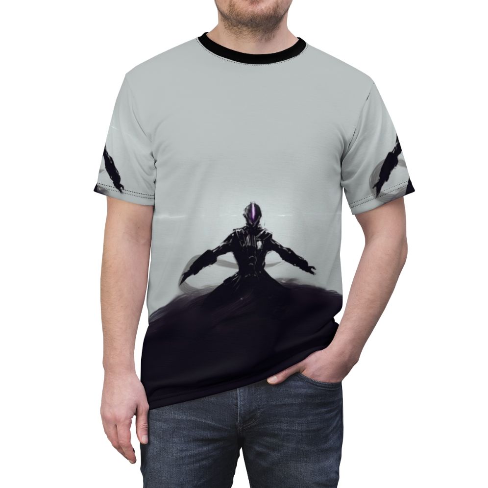 Stylish t-shirt inspired by the popular anime series Made in Abyss, featuring the character Bondrewd, the White Whistle Delver. - men front