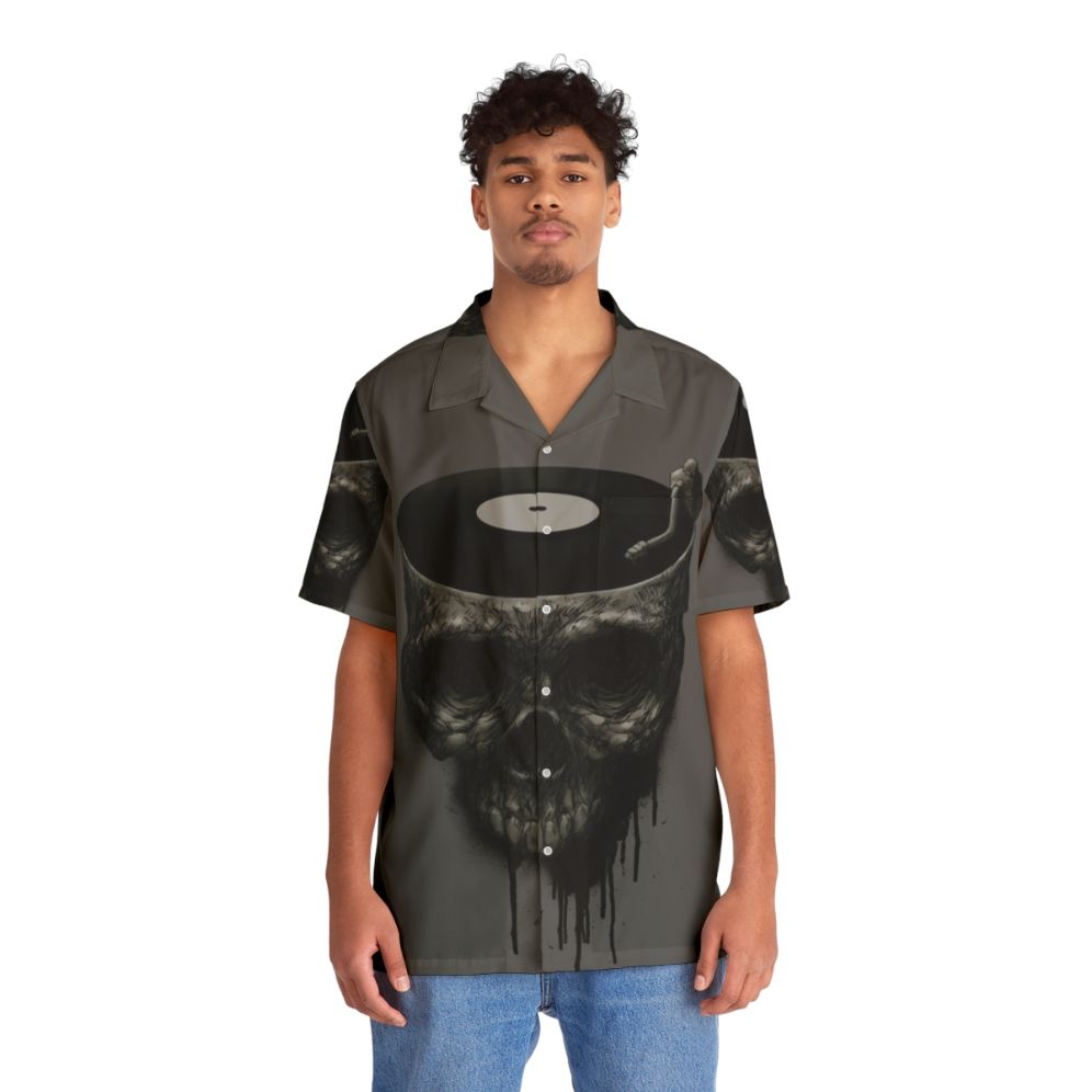 Haunting Last Dance Hawaiian Shirt with Surreal Grunge Design - People Front