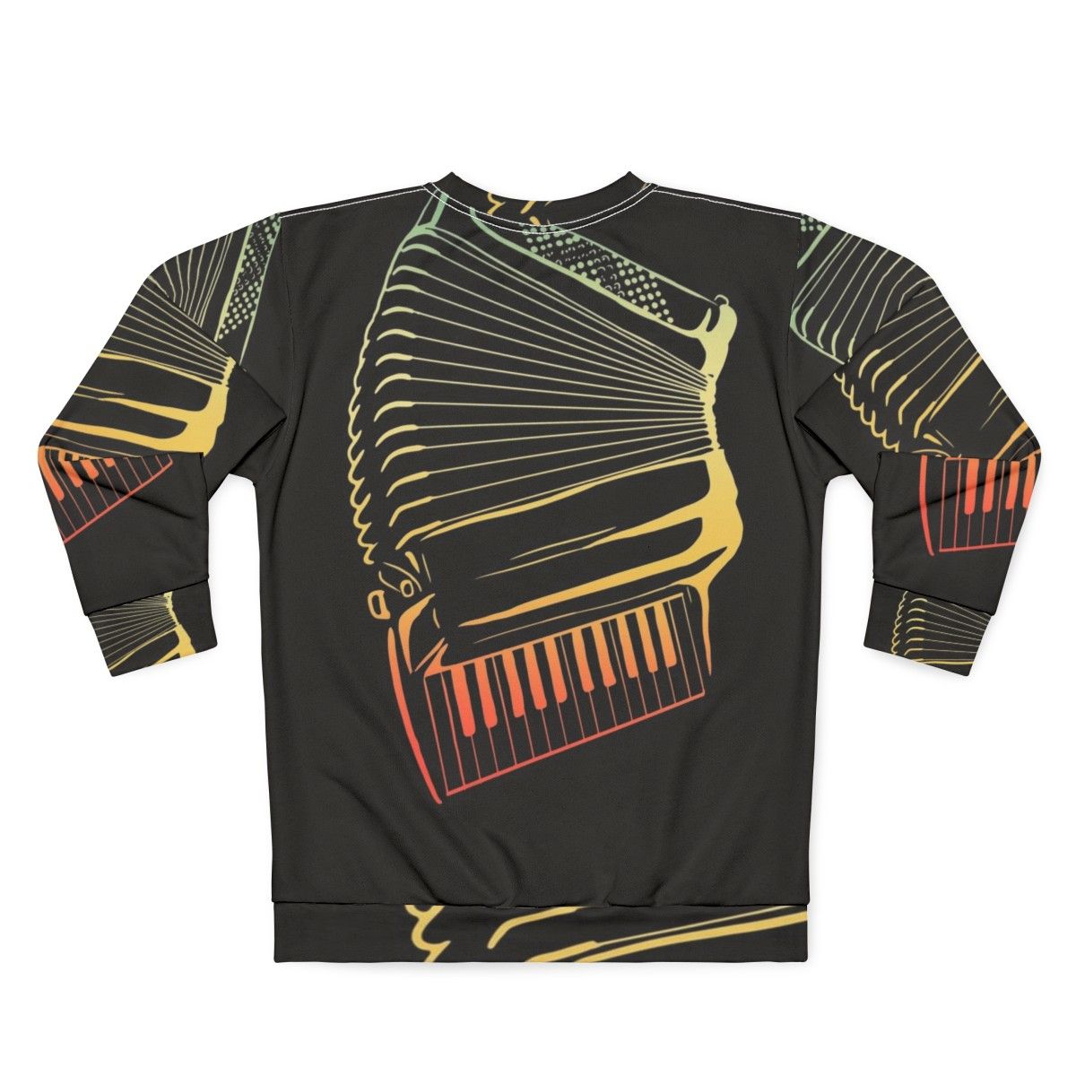 Air accordion musician playing sweatshirt - Back