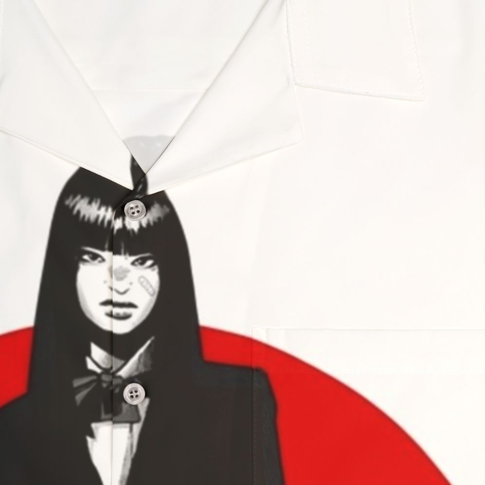 Gogo Yubari Hawaiian Shirt - Pulp Fiction Inspired Cult Classic - Detail