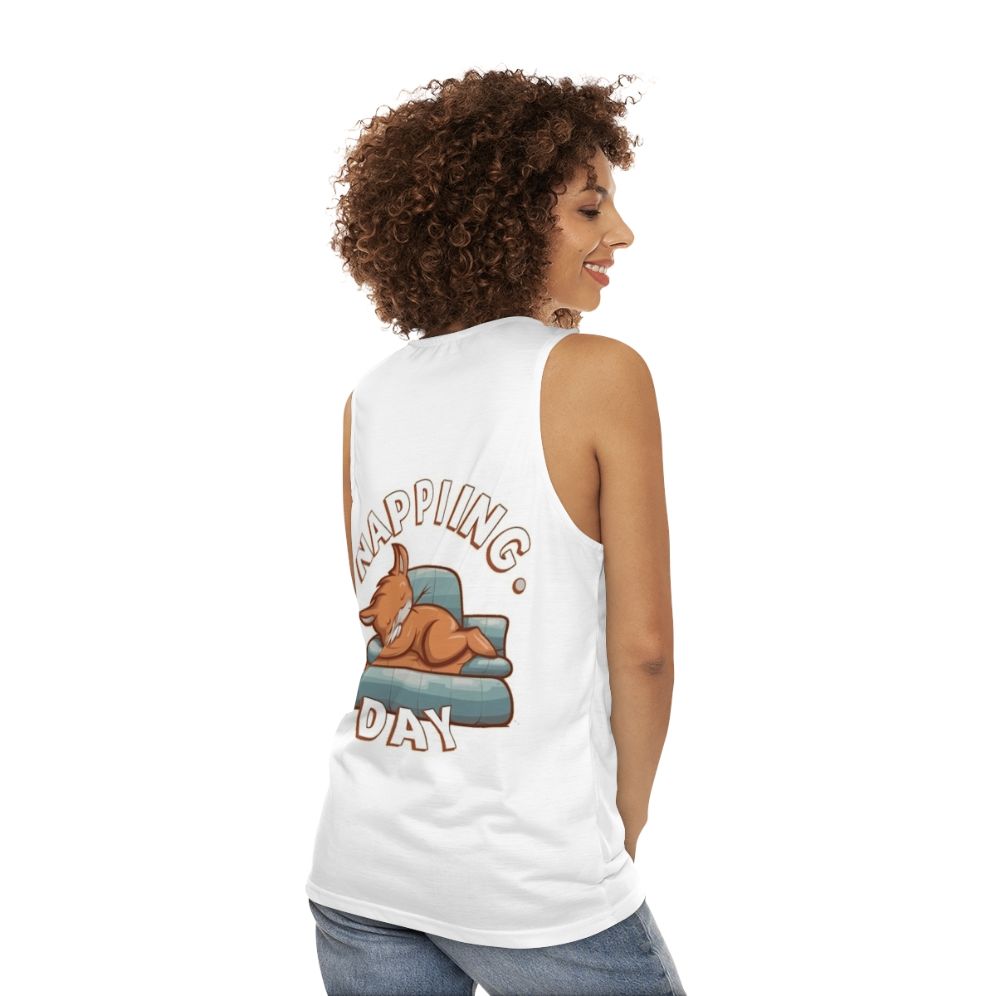 Unisex napping day tank top - women back