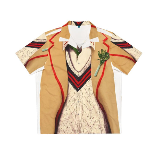 5th Doctor Retro Hawaiian Shirt with Peter Davison Design