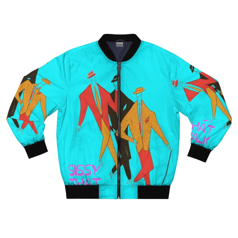 Retro bomber jacket with Sissy That Walk inspired design