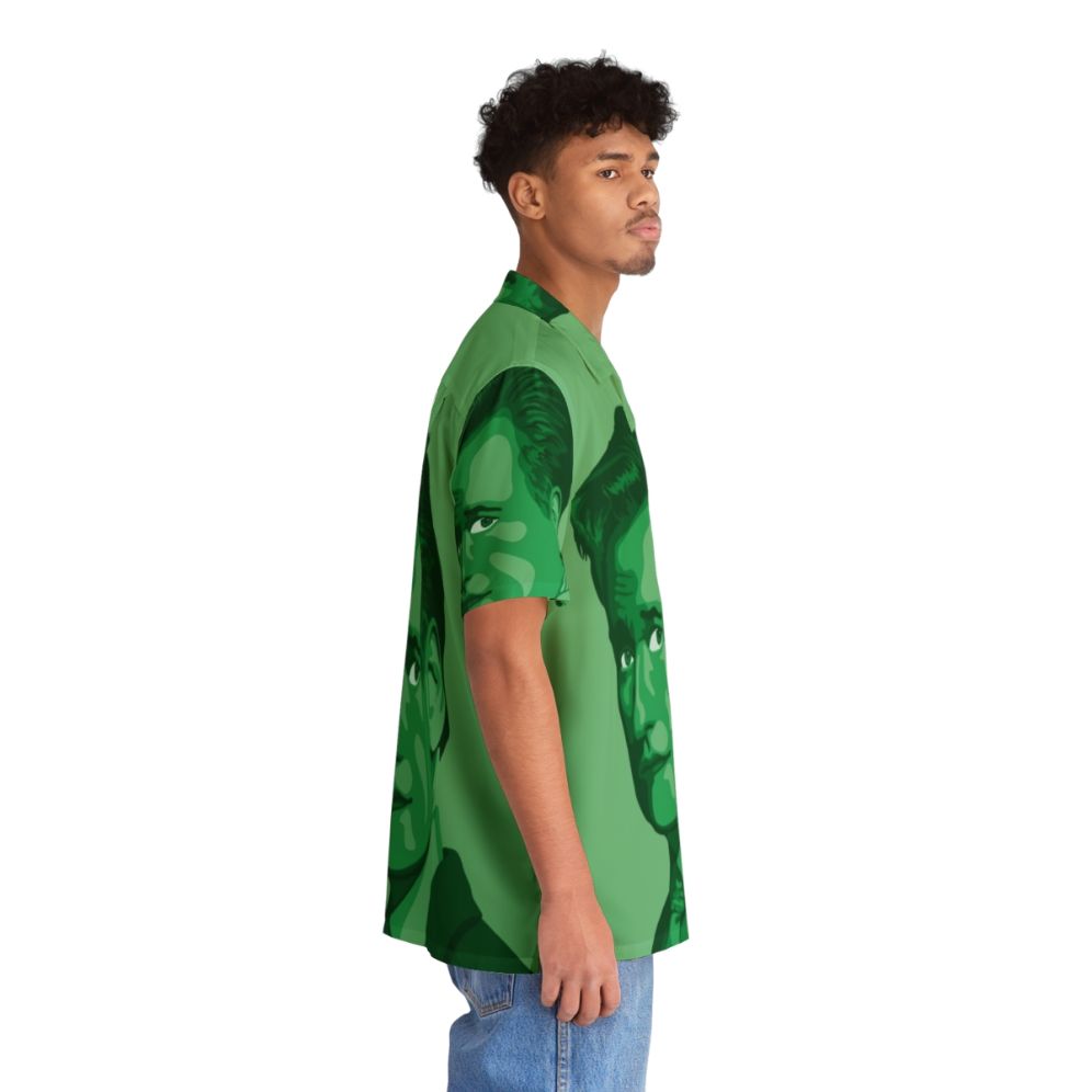 Conan O'Brien Inspired Green Hawaiian Shirt - Pop Art Portrait - People Pight