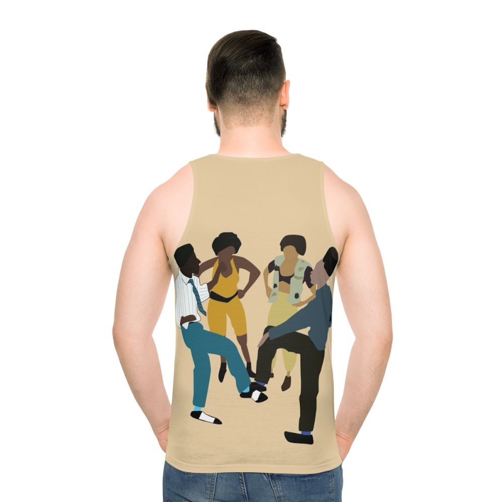 House Party Unisex Retro 90s Hip Hop Tank Top - men back