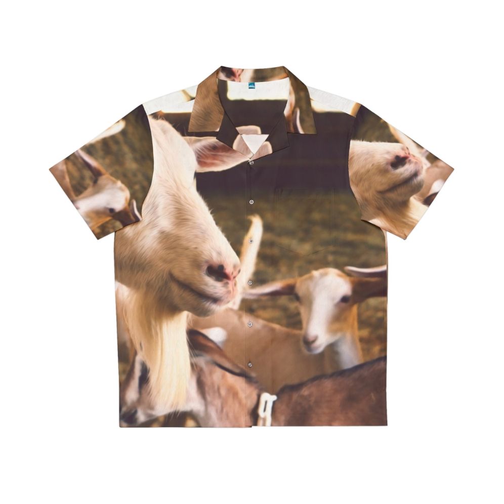 Tropical Hawaiian Shirt featuring Goats, Sheep, and Black Sheep