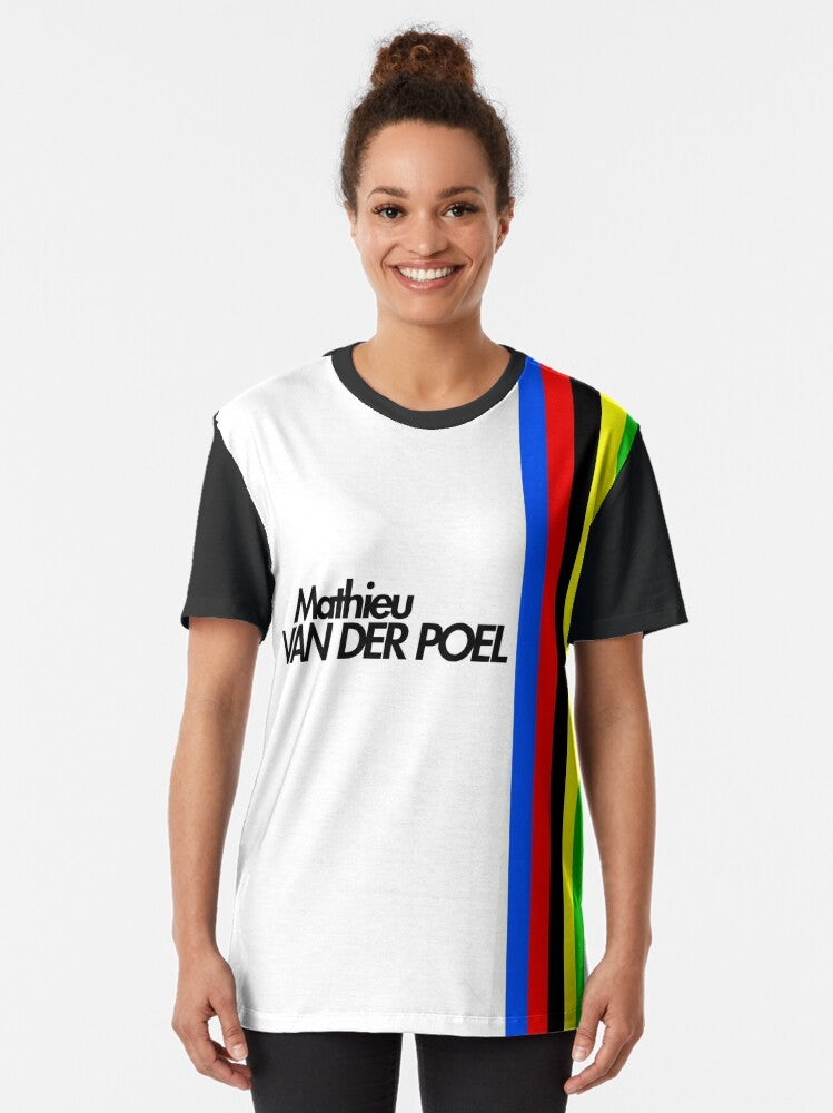 Mathieu van der Poel World Champion cycling graphic t-shirt - Women