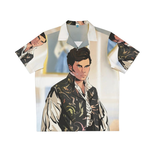 Colin Bridgerton character from Bridgerton TV show fanart printed on a Hawaiian shirt