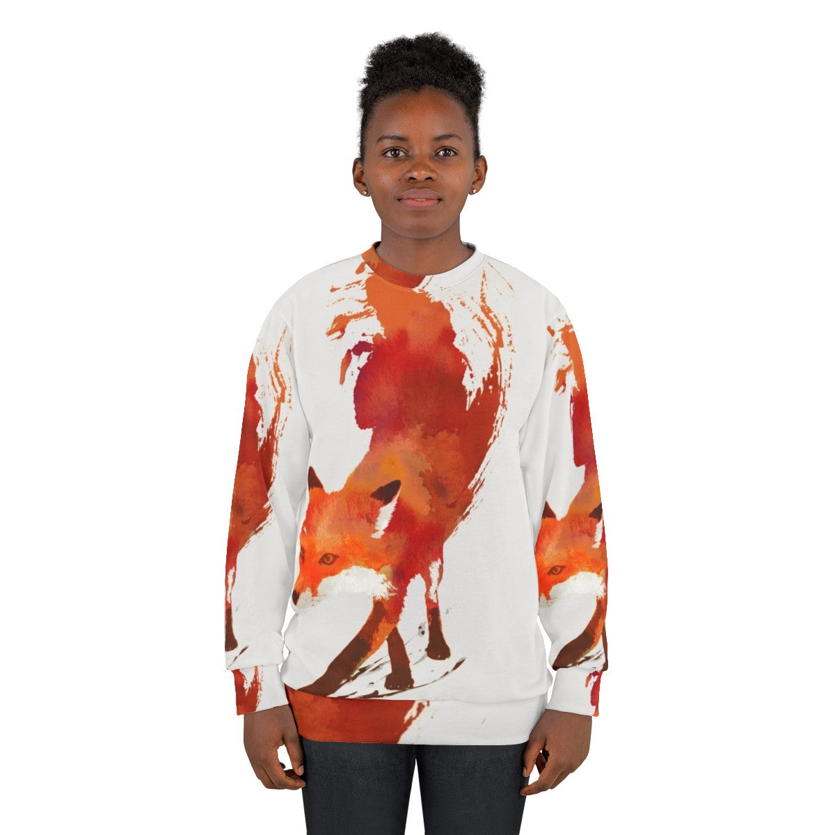 Watercolor Vulpes Vulpes Fox Sweatshirt - women