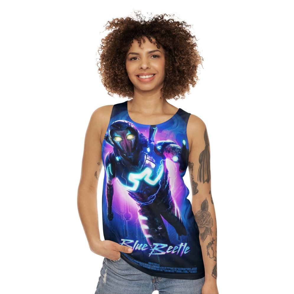 Blue Beetle Unisex Comic Book Superhero Tank Top - women